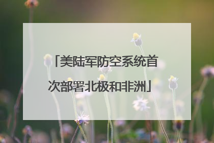 美陆军防空系统首次部署北极和非洲